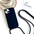 Solid Silicone Lanyard Case for iPhone