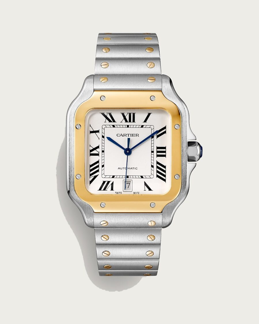 Cartier Santos de Cartier, Large, Gold and Steel