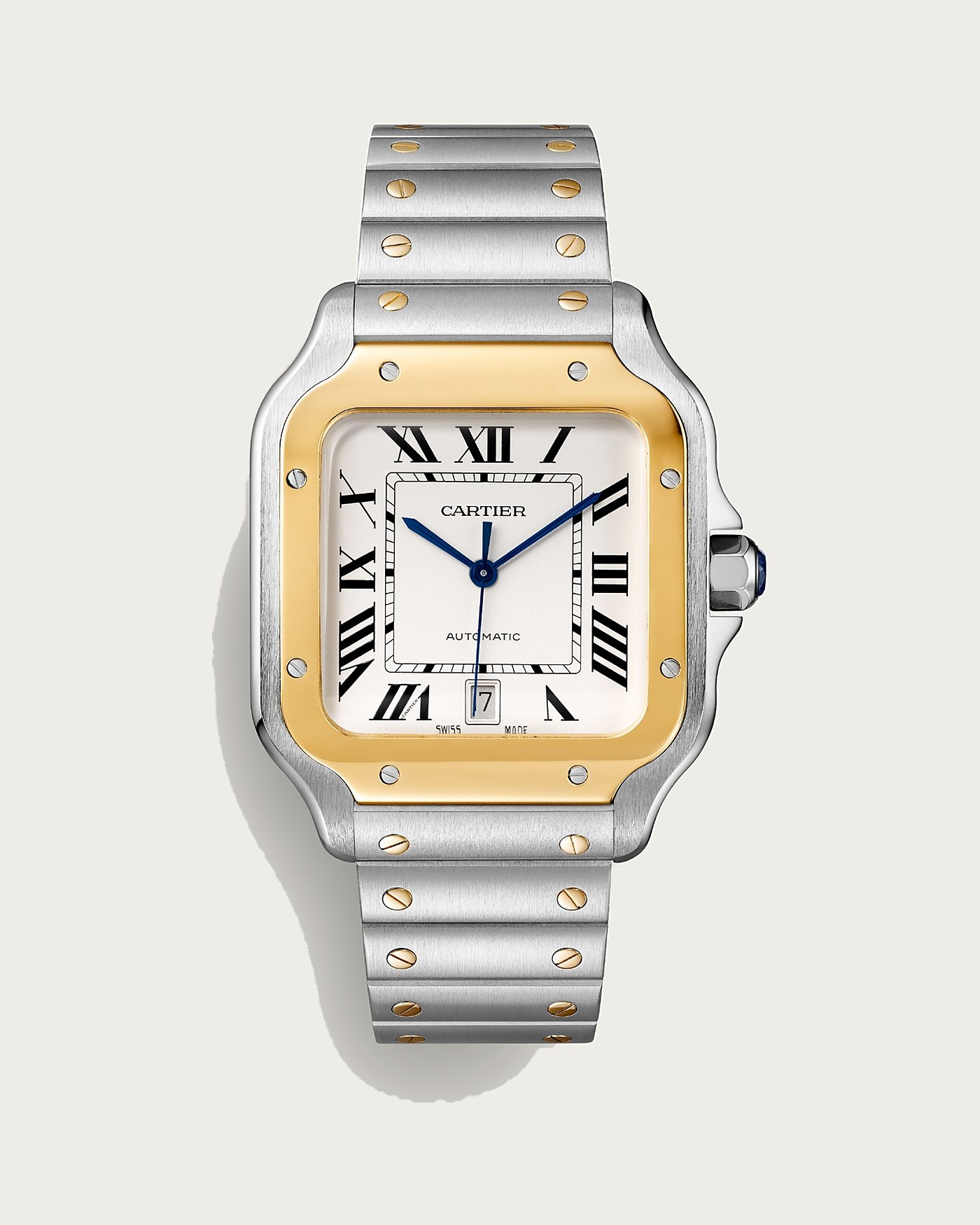 Cartier Santos de Cartier, Large, Gold and Steel